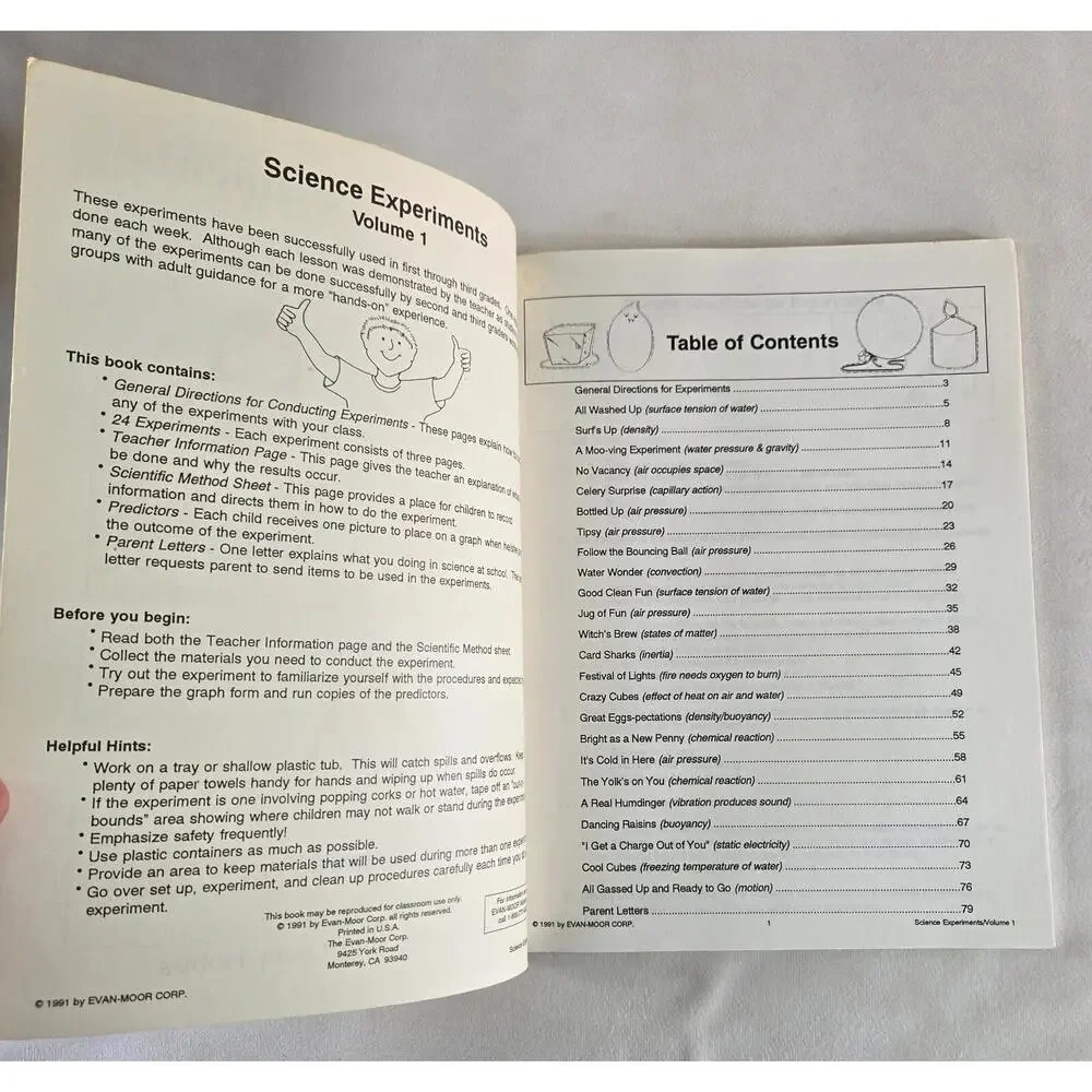 Evan-Moor Science Books Grades Pre-School/Pre-K to 3rd Grade Homeschool Teacher